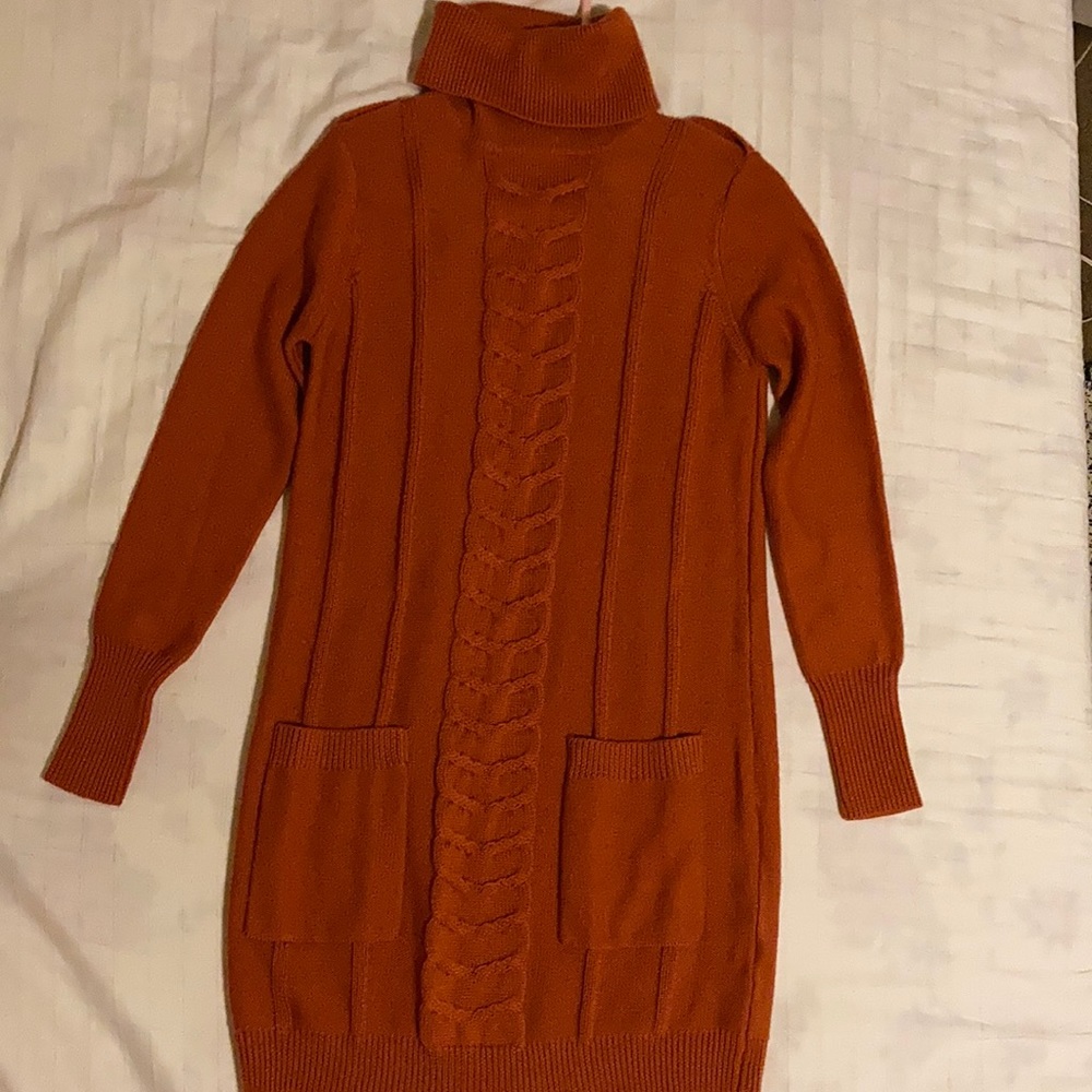Cute orange sweater dress